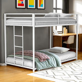 Rothwell Twin/Twin Metal Bunk Bed Model Fm-Bk1200Wh-Tt By Furniture Of America